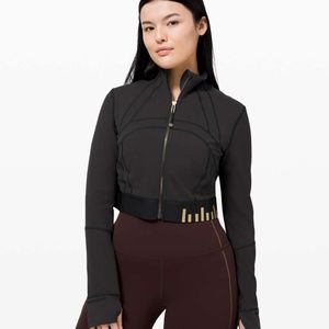 Lululemon define cropped jacket GOLD black size 6